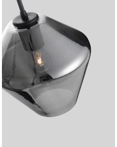 VEIRO Chrome Glass Black Metal Black Fab