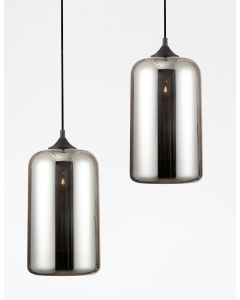 SAVAZ Chrome Glass Black Metal Black Fab