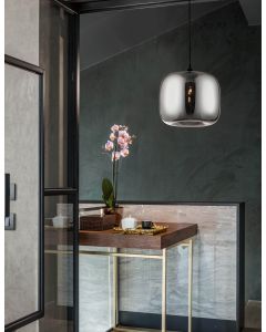 SAVAZ Chrome Glass Black Metal Black Fab