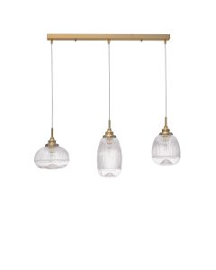 MOND Satin Gold Metal Clear Glass LED E1