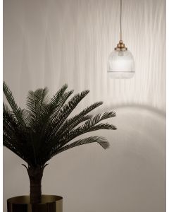 MOND Satin Gold Metal Clear Glass LED E1