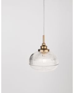 MOND Satin Gold Metal Clear Glass LED E1