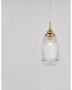 MOND Satin Gold Metal Clear Glass LED E1