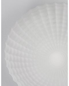 CLAM White Glass White Metal LED E27 2x1