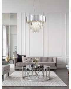 MAGNOLIA Chrome Aluminum & Crystal LED E