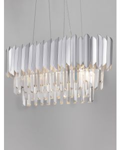 MAGNOLIA Chrome Aluminum & Crystal LED E