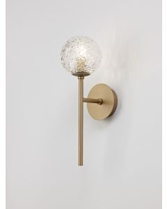 MIRANO Clear Structured Glass & Brass Go