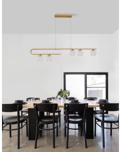 MIRANO Clear Structured Glass & Brass Go