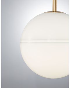 CANTONA White Opal Glass Brass Gold LED