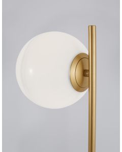 CANTONA White Opal Glass Brass Gold & Ma