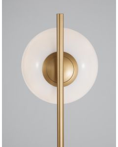 CANTONA White Opal Glass Brass Gold & Ma