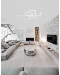BILBAO White Aluminium & Acrylic LED 55