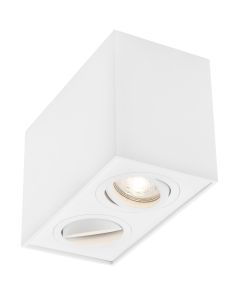 RENDE Sandy White Aluminium LED GU10 2x1