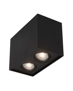 RENDE Sandy Black Aluminium LED GU10 2x1