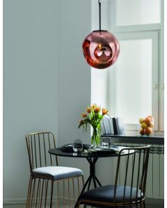 MAYAN Matt Black Metal Copper Glass LED