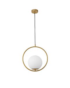 OBITAR Opal Glass Brass Gold Metal LED E