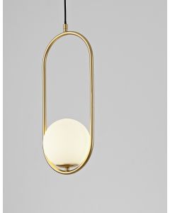 OBITAR Opal Glass Brass Gold Metal LED G
