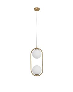 OBITAR Opal Glass Brass Gold Metal LED G