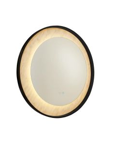 LUXO bathroom mirror zwart met marmer 80