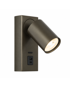 Moon 1 USB Switched, GU10, Bronze