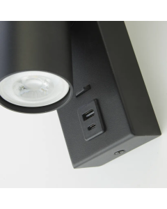 Moon 1 USB Switched, GU10, Sand Black