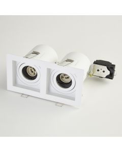 Grid 2 GU10, Fire Rated, White