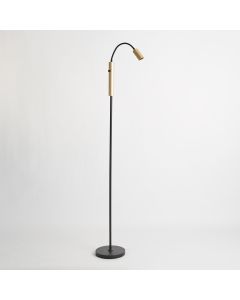 Ciara Mini GU10 Floor Lamp, Gold & Black