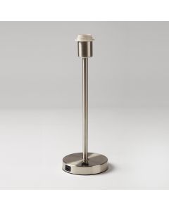 EU Olympia Table USB, E27, Satin Nickel