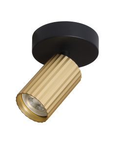 Anna GU10 Fluted Spotlight, Anodised Gol