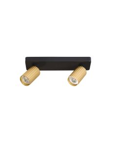Anna Twin GU10 Fluted Spotlight, Anodise