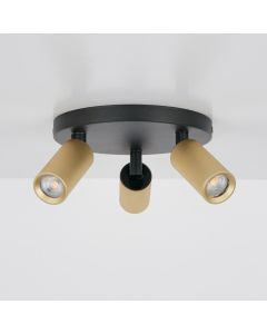 Ciara Mini Triple GU10 Spotlight, Gold &