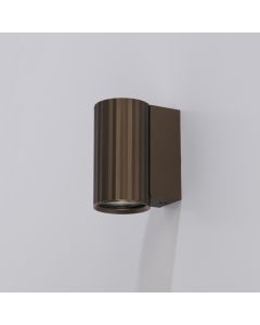 Anna GU10 Fluted Wall Light, Anodised Br