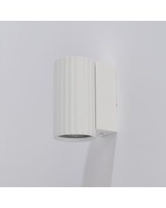 Anna GU10 Fluted Wall Light, Sand White