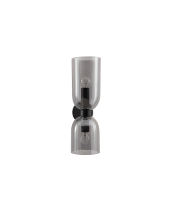 PALMER Smoky Glass Black wandlamp recht