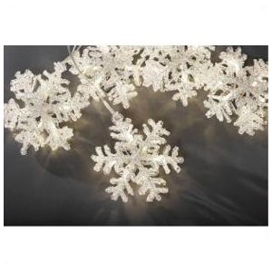 LED Lichtsnoer met 5 sneeuwvlokken 13.5c