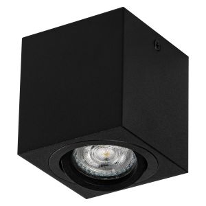 SPOT SURFACE SQUARE BK GU10 LEDV