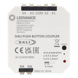 PUSHBUTTON COUPLER DALI-2 LEDV