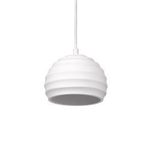 DECOR PLASTER CUP PENDANT E27 WT LEDV