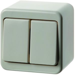 Dubbele wisselschak. 10 AX, opbouwserie,