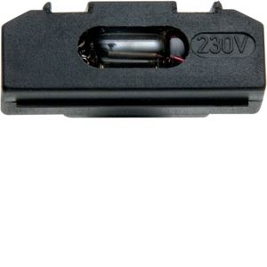 glimlampelement, zwart