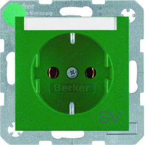 SCHUKO-wandcontactdoos met opdruk en tek