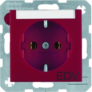 SCHUKO-wandcontactdoos met opdruk en tek