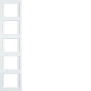 Afdekraam 5-v vert. berker K.1, polarwit