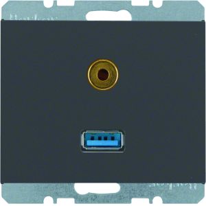 USB/audio 3,5 mm mini-Jack WCD, berker K