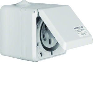 CEE WCD met klapd. 5-polig 32 A, opbouw