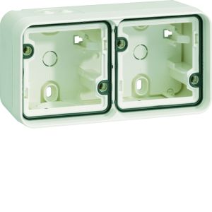 Opbouwbehuizing 2-v hor. (2x invoer), be