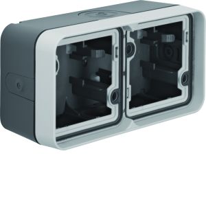 Opbouwbehuizing 2-v hor. (4x invoer), be