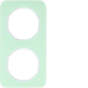 Afdekraam 2-v, berker R.1 Glas polarwit