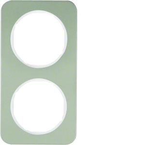 Afdekraam 2-v, berker R.1, edelstaal/pol