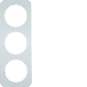 Afdekraam 3-v, berker R.1, aluminium/pol